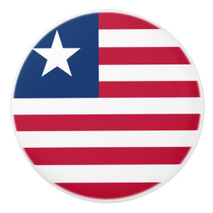 Flag of Liberia Ceramic Knob