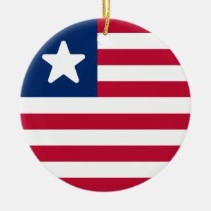 Flag of Liberia Ceramic Ornament
