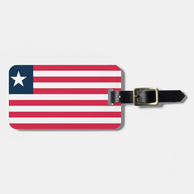 Flag of Liberia Easy ID Personal Luggage Tag (Front Horizontal)