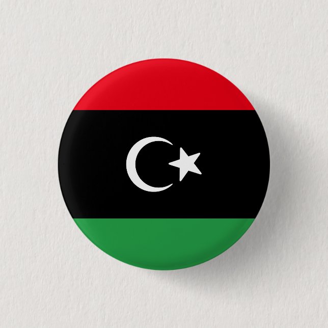 Flag of Libya 1 Inch Round Button (Front)