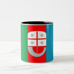 Flag of Liguria (Italy) Two-Tone Coffee Mug