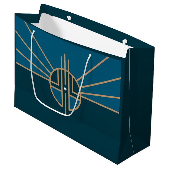 Flag of Lincoln, Nebraska Large Gift Bag (Front Angled)