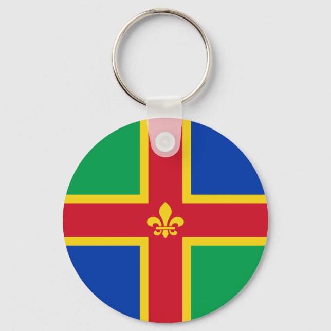 Flag of Lincolnshire Keychain (Front)