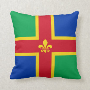 Flag of Lincolnshire Throw Pillow