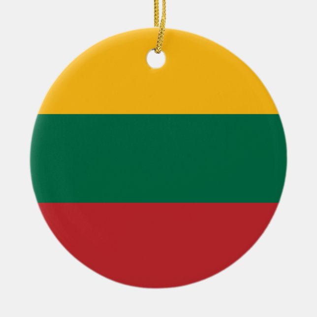 Flag of Lithuania Ceramic Ornament (Front)
