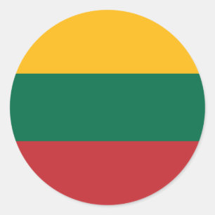 Flag of Lithuania Classic Round Sticker