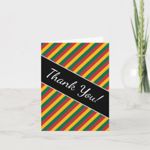 Flag of Lithuania Inspired Coloured Stripes Thank You Card