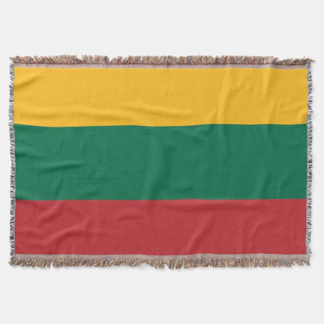 Flag of Lithuania Throw Blanket (Front)