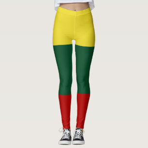 Flag of Lithuania Yellow Green Red Leggings