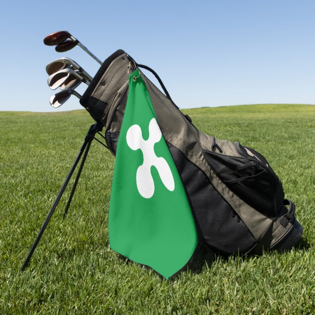 Flag of Lombardia (Italy) Golf Towel (Green)