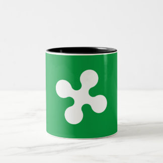 Flag of Lombardia (Italy) Two-Tone Coffee Mug