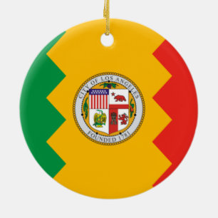 Flag of Los Angeles (California, USA) Ceramic Ornament