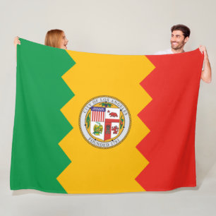 Flag of Los Angeles (California, USA) Fleece Blanket