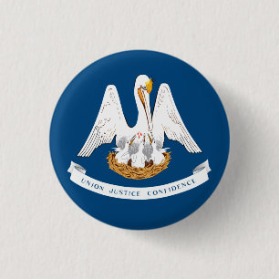 Flag of Louisiana 1 Inch Round Button