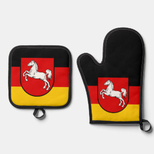 Flag of Lower Saxony Oven Mitt & Pot Holder Set