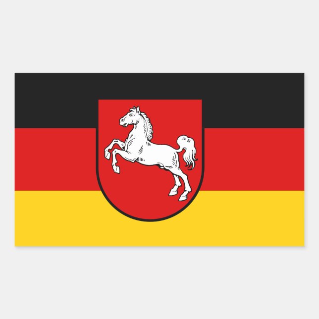 Flag of Lower Saxony Rectangular Sticker (Front)