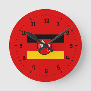Flag of Lower Saxony Square Wall Clock