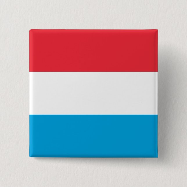 Flag of Luxembourg 2 Inch Square Button (Front)