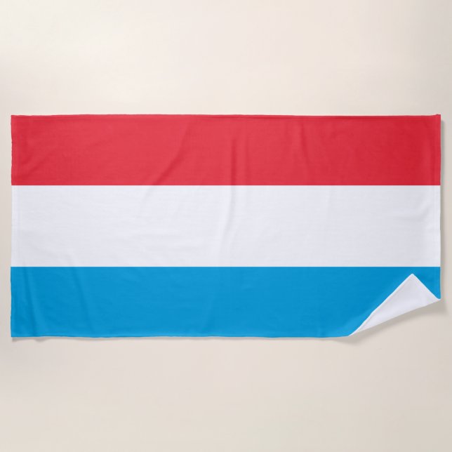 Flag of Luxembourg Beach Towel (Front)