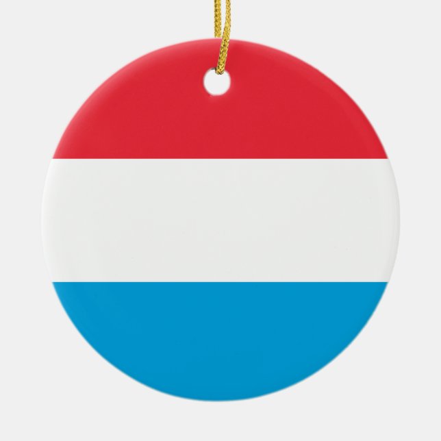 Flag of Luxembourg Ceramic Ornament (Front)