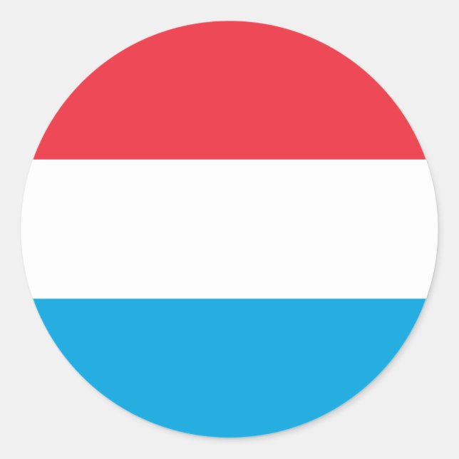 Flag of Luxembourg Classic Round Sticker (Front)