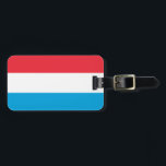 Flag of Luxembourg Luggage Tag w/ leather strap<br><div class="desc">Flag of Luxembourg Luggage Tag w/ leather strap</div>