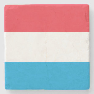 Flag of Luxembourg Stone Coaster
