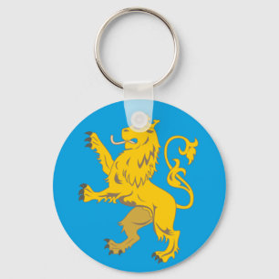 Flag of Lviv Oblast Keychain