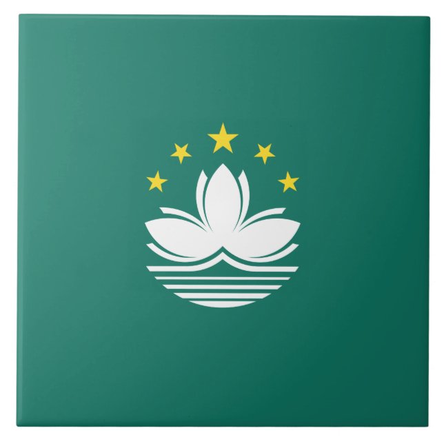 Flag of Macau (Chinese Region) Tile (Front)
