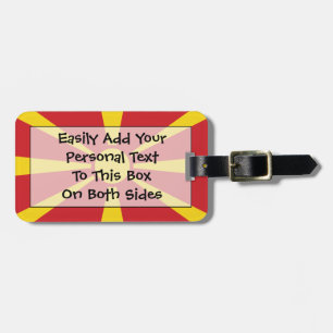 Flag of Macedonia Easy ID Personal Luggage Tag