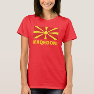 Flag of Macedonia Maqedoni T-Shirt