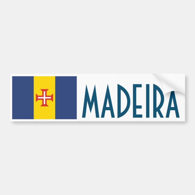 Flag of Madeira, Portugal Bumper Sticker (Front)