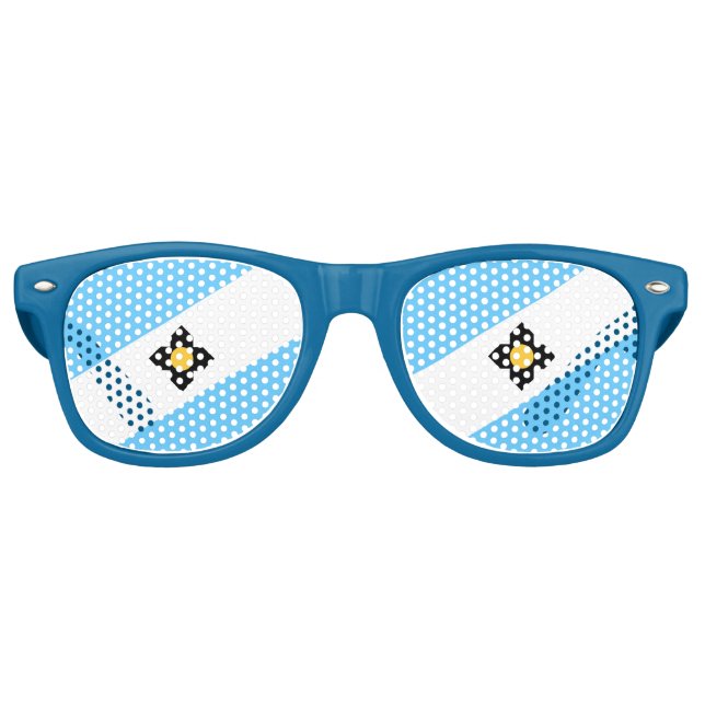Flag of Madison, Wisconsin Retro Sunglasses (Front)