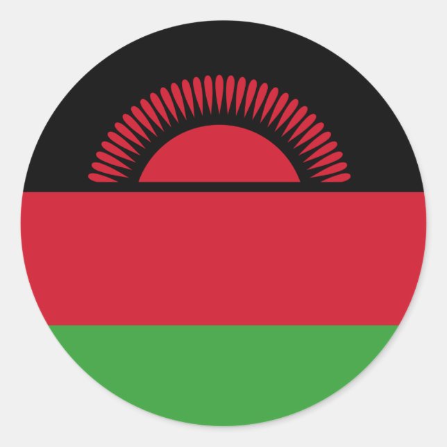 Flag of Malawi Classic Round Sticker (Front)