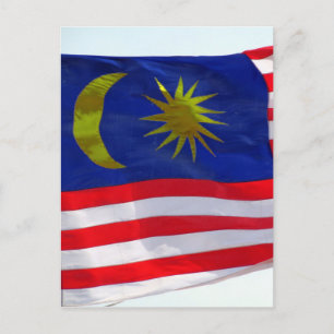 flag of malaysia postcard