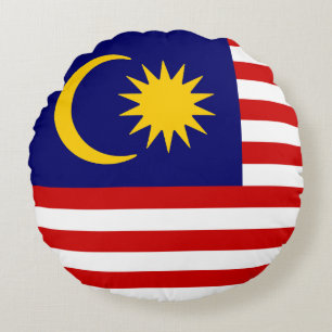 Flag of Malaysia Round Pillow