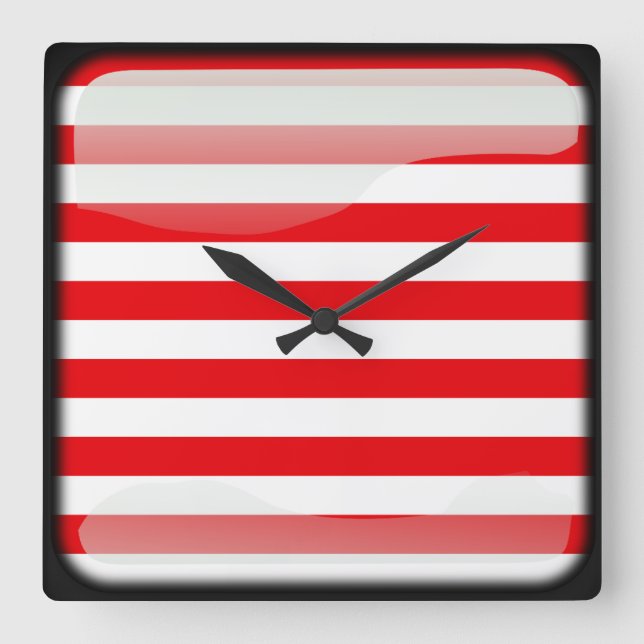 Flag of Malaysia Square Wall Clock (Front)
