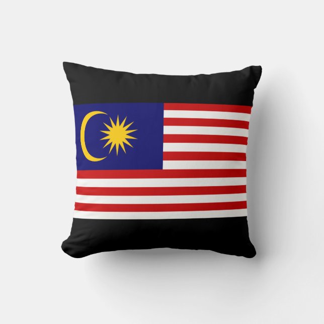 Flag of Malaysia Throw Pillow (Front)