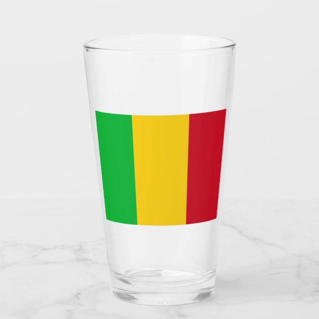 Flag of Mali Glass (Front)