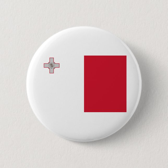 Flag of Malta 2 Inch Round Button (Front)