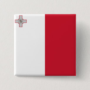 Flag of Malta 2 Inch Square Button
