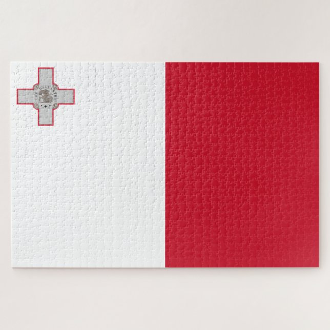 Flag of Malta Jigsaw Puzzle (Horizontal)
