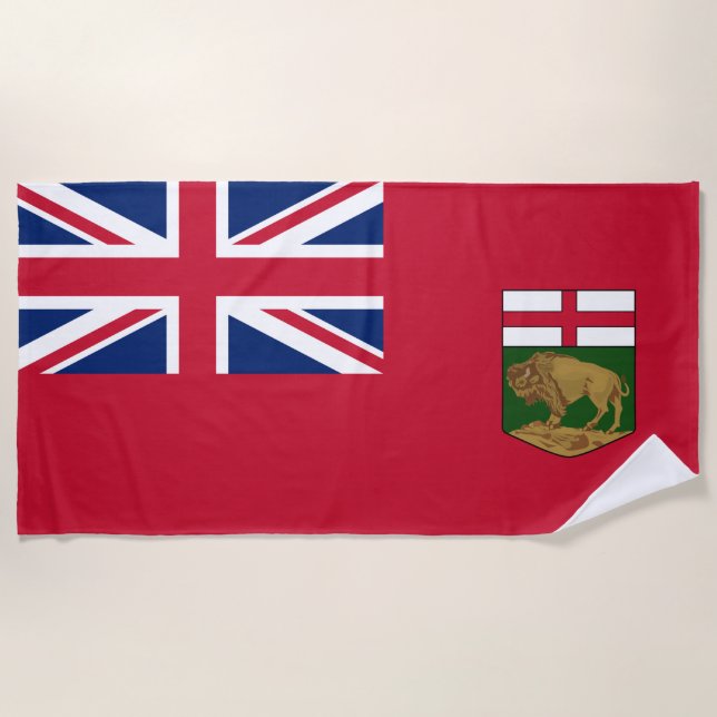 Flag of Manitoba Beach Towel (Front)