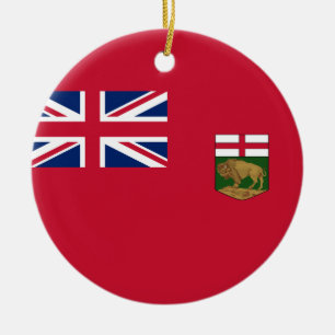 Flag of Manitoba Ceramic Ornament