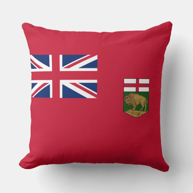 Flag of Manitoba Throw Pillow (Front)