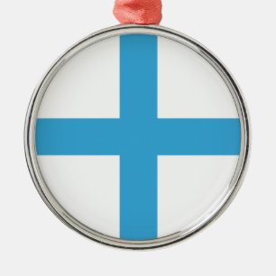 Flag of Marseille (France) Metal Ornament