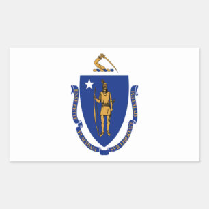 Flag of Massachusetts Sticker
