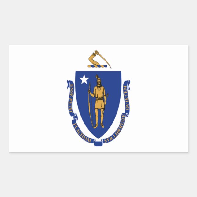 Flag of Massachusetts Sticker (Front)