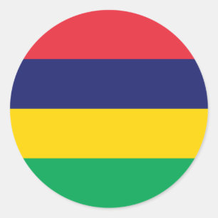 Flag of Mauritius Classic Round Sticker