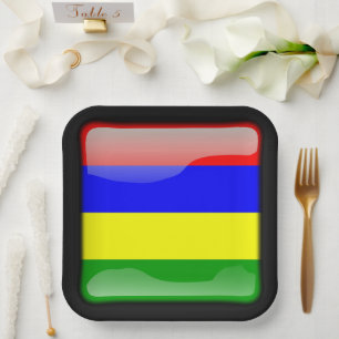 Flag of Mauritius Paper Plate